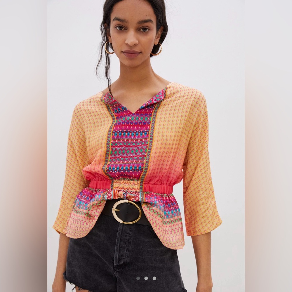 Anthropologie Isaline Blouse by Tanvi Kedia